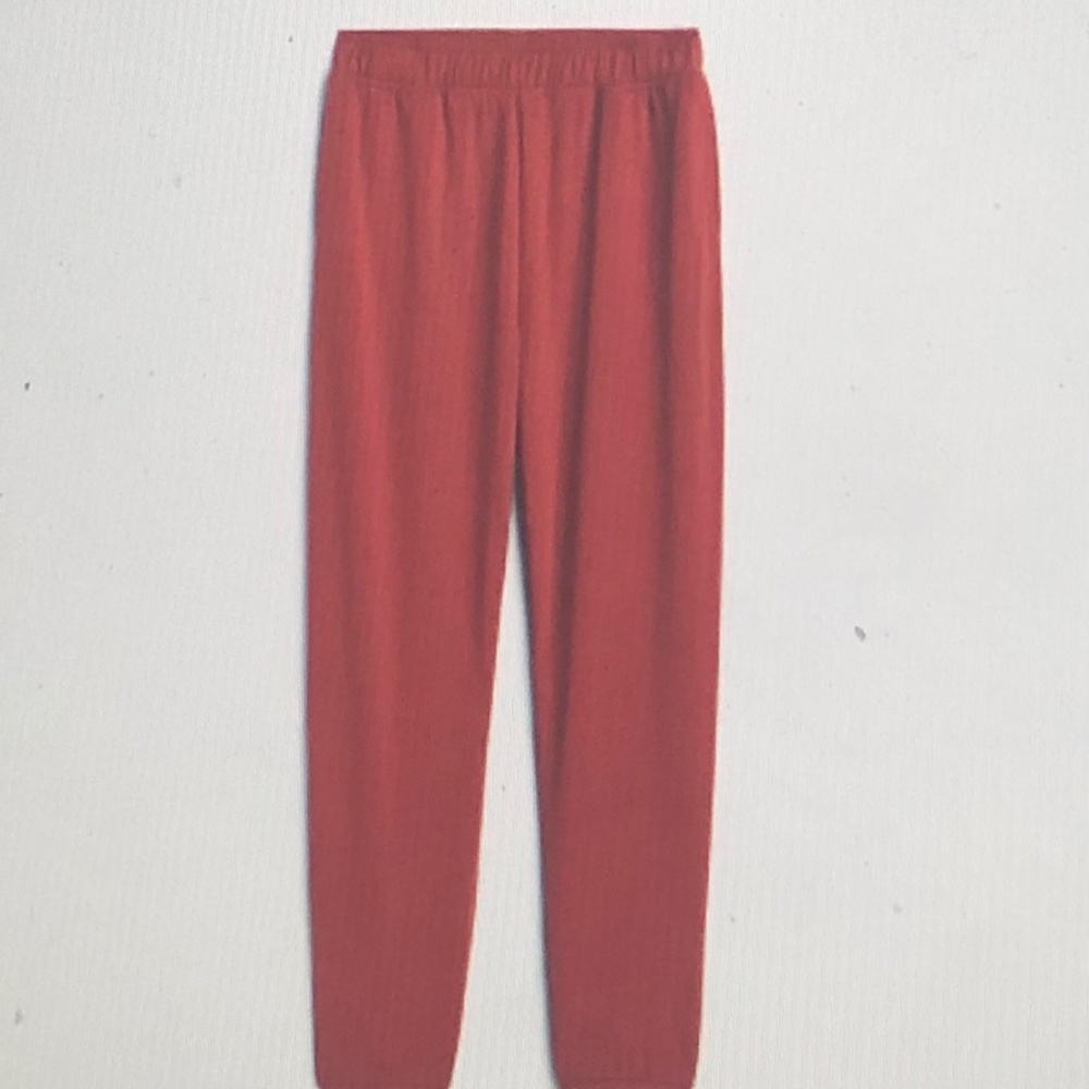 R & R High Waisted French Terry Jogger, Rust color, Size: XL 16-18